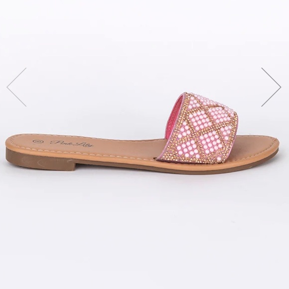 Pink embellished sandals - Picture 4 of 6